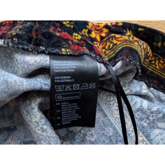 H&M Coachella Womens Size 6 Patterned Velvet Mini Skirt Boho Festival Bohemian - Picture 12 of 13